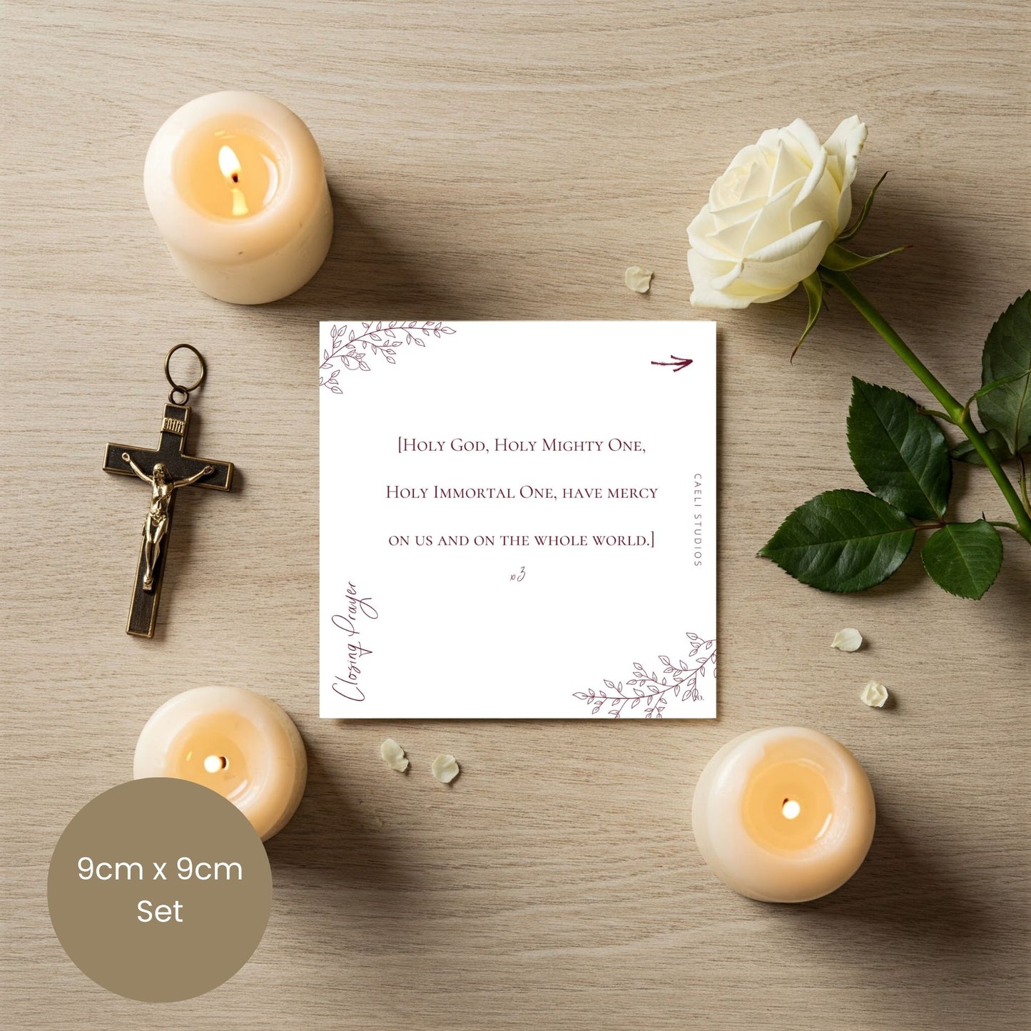 Pocket Prayers - Divine Mercy Chaplet | 12-Page Guide with Binding Ring | Portable Prayers