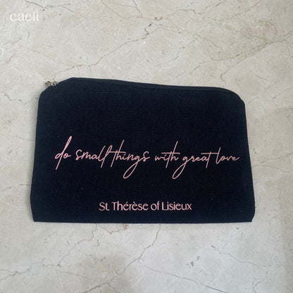 Faith-Inspired Pencil Cases | Religious Cosmetic Bags | Christian Make-Up Bags | Scriptural Stationery Bags | Black or Beige | Multiple Options Available
