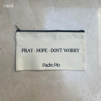 Faith-Inspired Pencil Cases | Religious Cosmetic Bags | Christian Make-Up Bags | Scriptural Stationery Bags | Black or Beige | Multiple Options Available