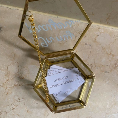 "In My Prayers" Glass Prayer Box – Faith & Worry Jar