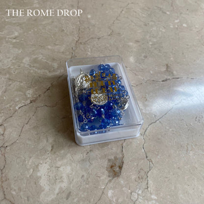 Rome Drop: Blue Crystal Rosary | St John Lateran | San Giovanni Laterano | Authentic Crystal Rosary