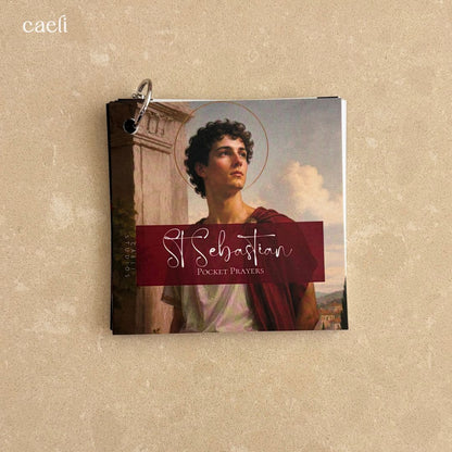 Pocket Prayers - St Sebastian | 12-Page Guide with Binding Ring | Portable Prayers