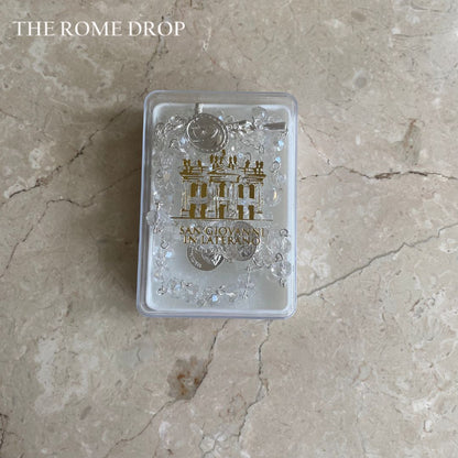 Rome Drop: Clear Crystal Rosary | St John Lateran | San Giovanni Laterano | Authentic Crystal Rosary