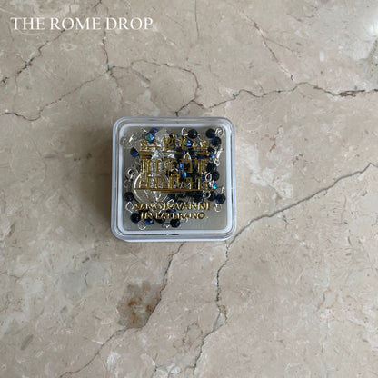 Rome Drop: Blue Green Mini Rosary Necklace | St John Lateran | San Giovanni Laterano