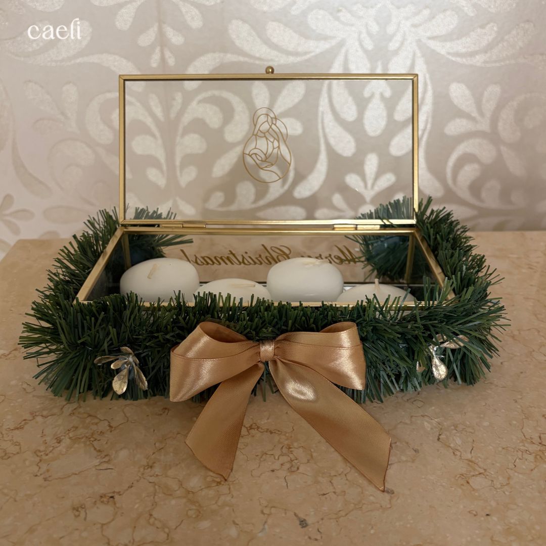 The Advent Nest 2026 | Mini Advent and Christmas Wreath | Compact Modern Advent Wreath | 3 Colours Available