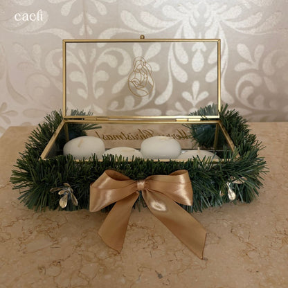 The Advent Nest 2026 | Mini Advent and Christmas Wreath | Compact Modern Advent Wreath | 3 Colours Available