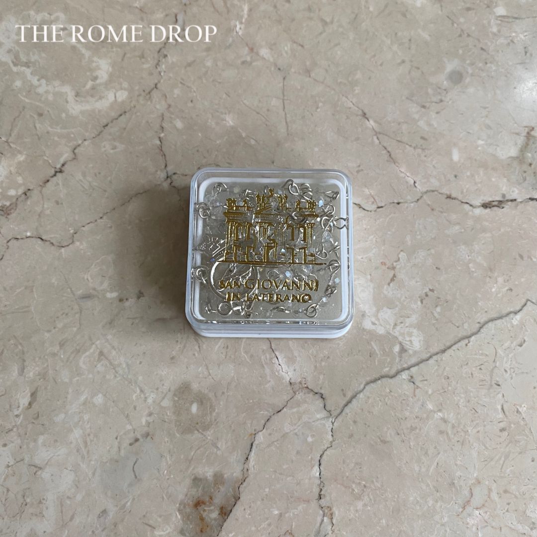 Rome Drop: Clear Rosary Necklace | St John Lateran | San Giovanni Laterano