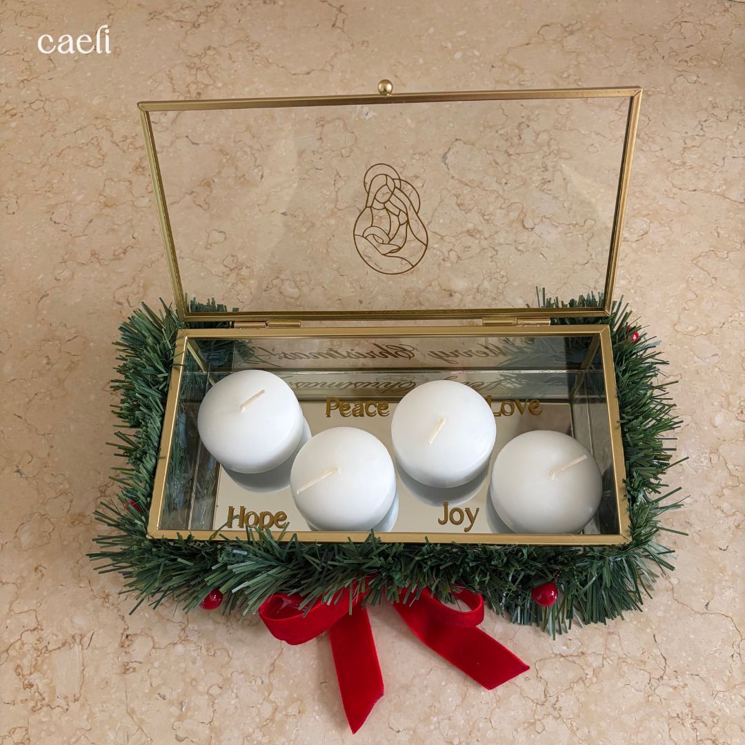 The Advent Nest 2026 | Mini Advent and Christmas Wreath | Compact Modern Advent Wreath | 3 Colours Available