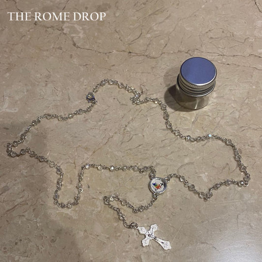 Rome Drop: Clear Mini Pocket Rosary | Jubilee Year Rosary Mini