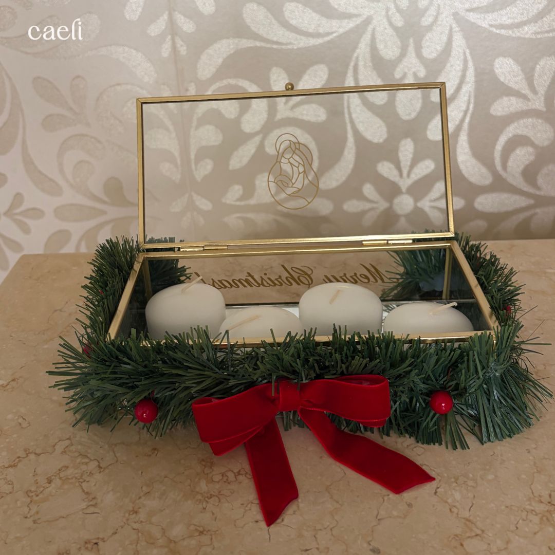 The Advent Nest 2026 | Mini Advent and Christmas Wreath | Compact Modern Advent Wreath | 3 Colours Available