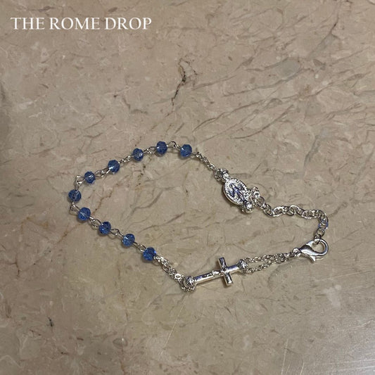 Rome Drop: Blue Mini Rosary Bracelet | Decade Rosary