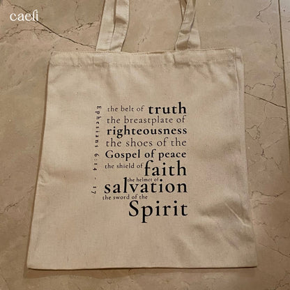 Christian Armour of God Tote Bag | Faith-Based Bag for Strength & Protection