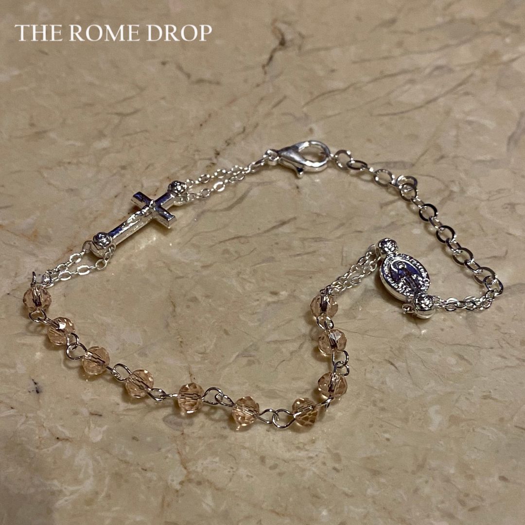 Rome Drop: Pink Mini Rosary Bracelet | Decade Rosary