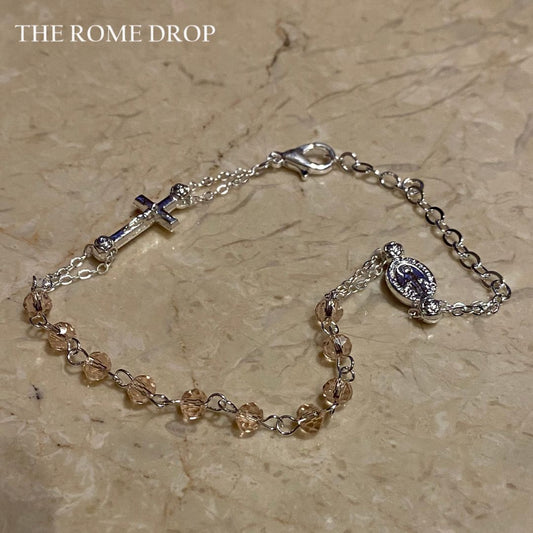 Rome Drop: Pink Mini Rosary Bracelet | Decade Rosary