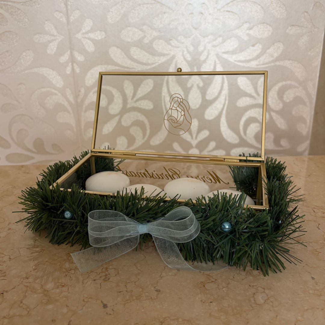 The Advent Nest 2026 | Mini Advent and Christmas Wreath | Compact Modern Advent Wreath | 3 Colours Available