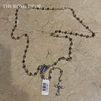 Rome Drop: Dainty Blue Green Rosary
