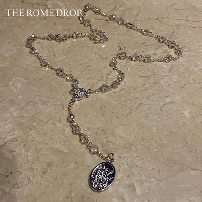 Rome Drop: Clear Chaplet of St Michael the Archangel Rosary | Angelico Rosary