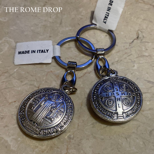 Rome Drop: St Benedict Medal Keyring
