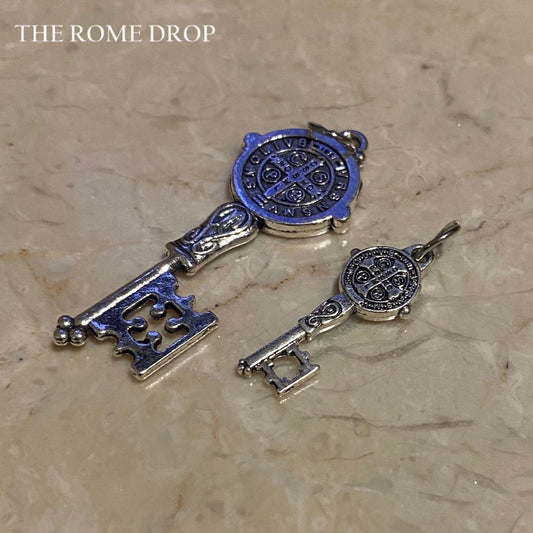 Rome Drop: Mini St Benedict Key Charm | 2 Sizes