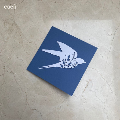 Christian Greeting Cards with Envelopes – Set of Faith-Inspired Designs (Church, Swallow, Love Birds) – Multiple Colour Options – 14x14cm Square Cards