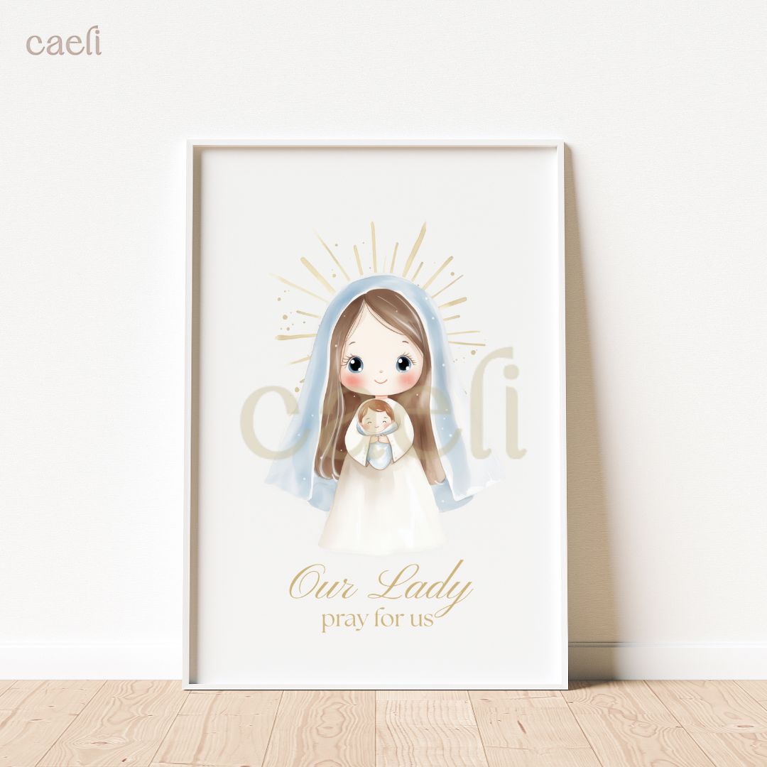 Holy Heroes Cartoon Saints Wall Art | Pick your favourite Saint! | A4 Wall Art