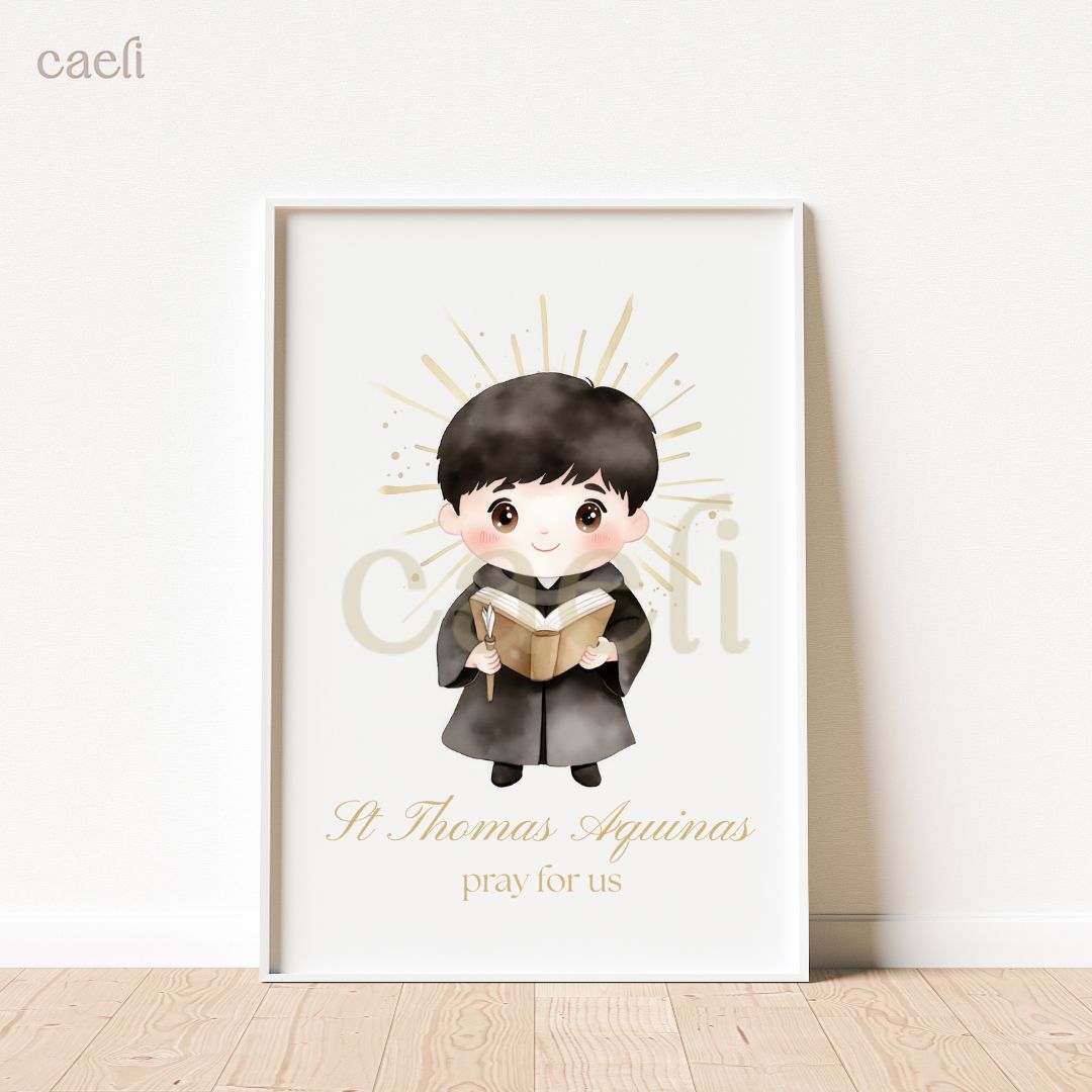 Holy Heroes Cartoon Saints Wall Art | Pick your favourite Saint! | A4 Wall Art