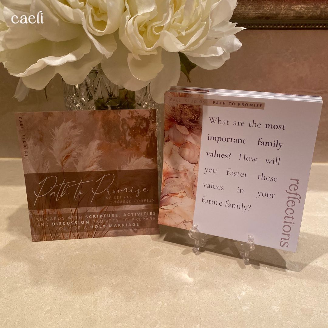 Path to Promise | 30 Cards with Scripture, Activities and Discussion Prompts to prepare you for a Holy Marriage | Catholic Weddings