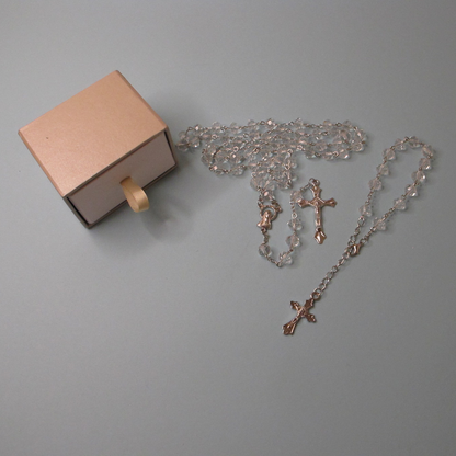 Crystal Rosary and Bracelet Set