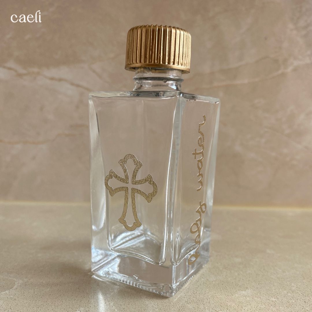 Square or Round Catholic Holy Water Bottles and Spritzers | Sacred Holy Water Containers for Blessings, Protection, & Prayer