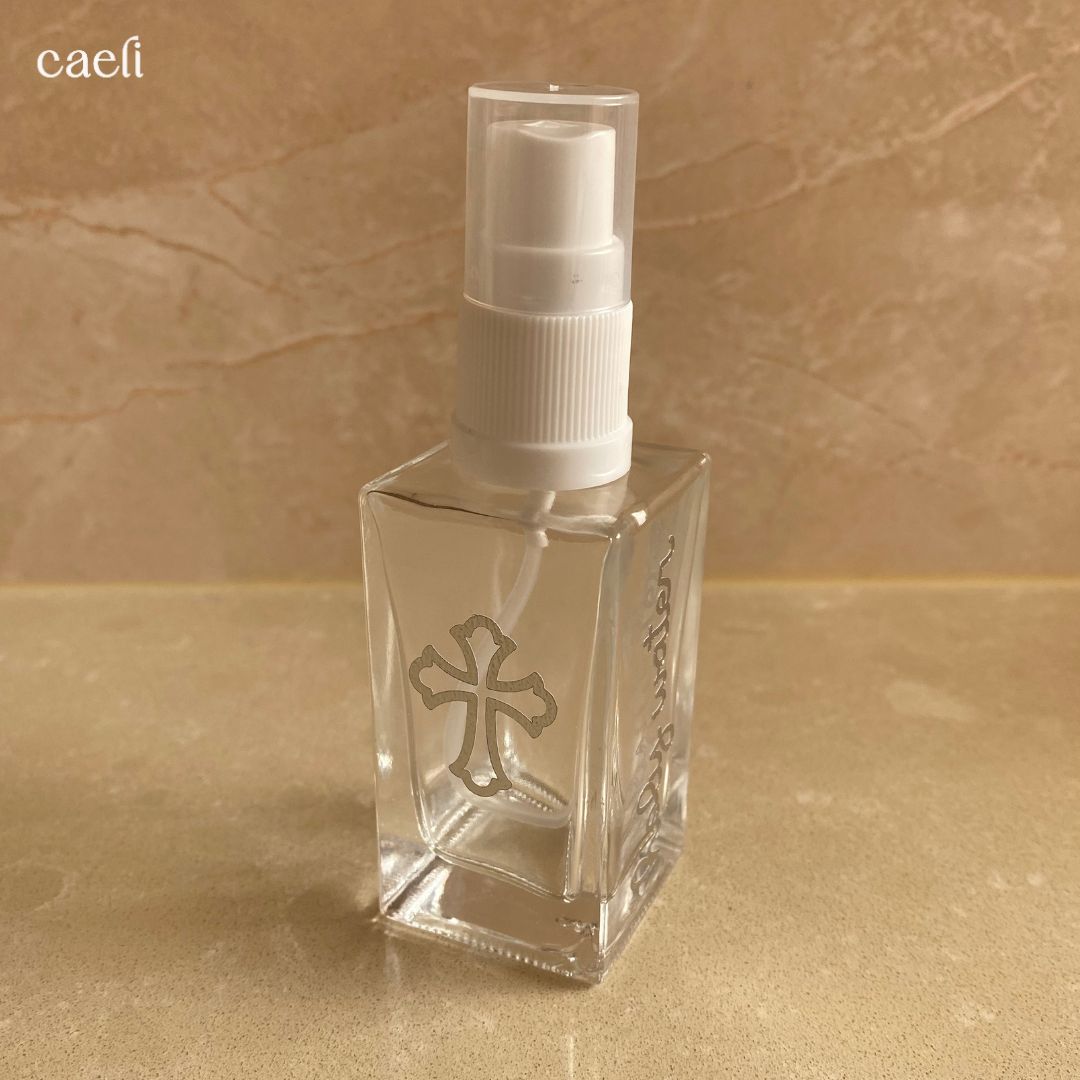Square or Round Catholic Holy Water Bottles and Spritzers | Sacred Holy Water Containers for Blessings, Protection, & Prayer