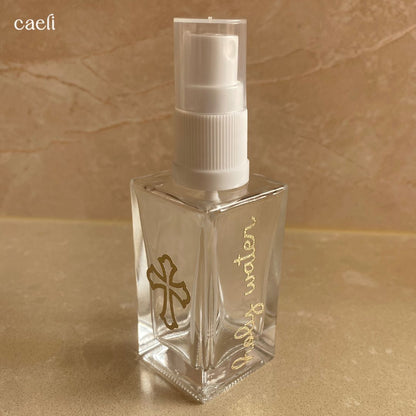 Square or Round Catholic Holy Water Bottles and Spritzers | Sacred Holy Water Containers for Blessings, Protection, & Prayer