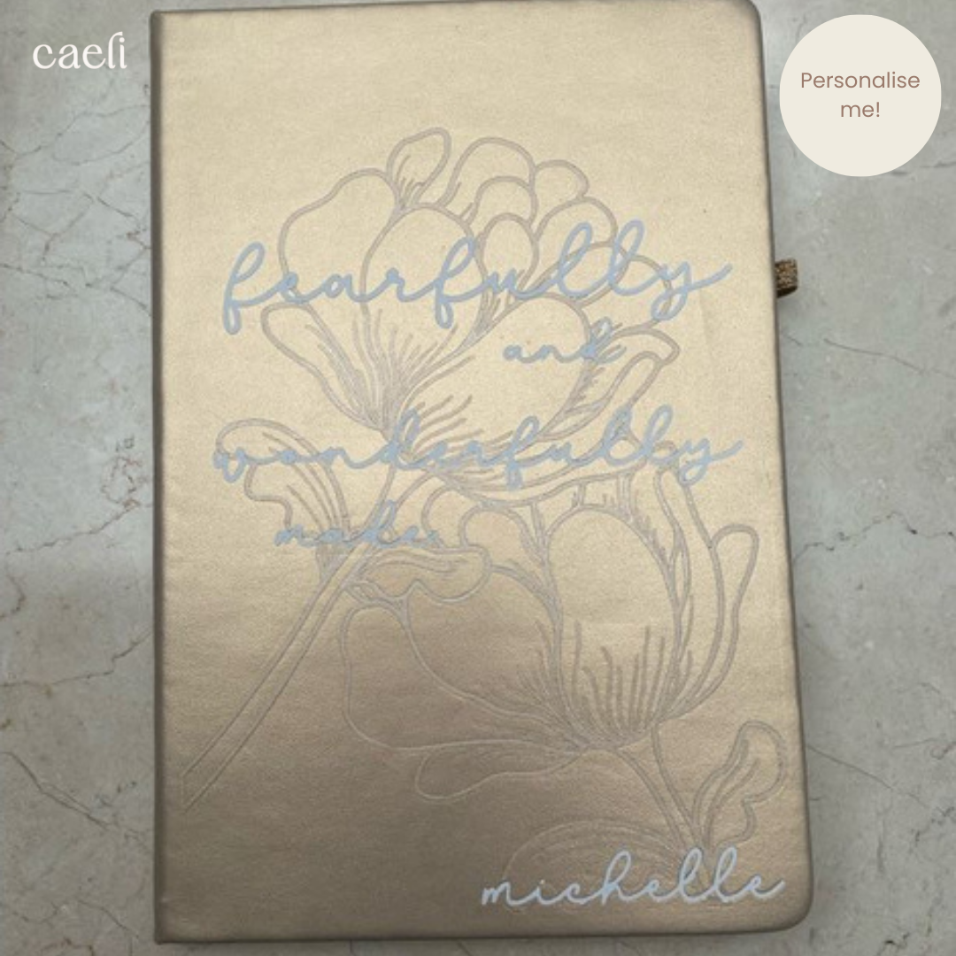 Fearfully and Wonderfully Made Personalisable Notebook | A5 Notebook | Personalisation Available