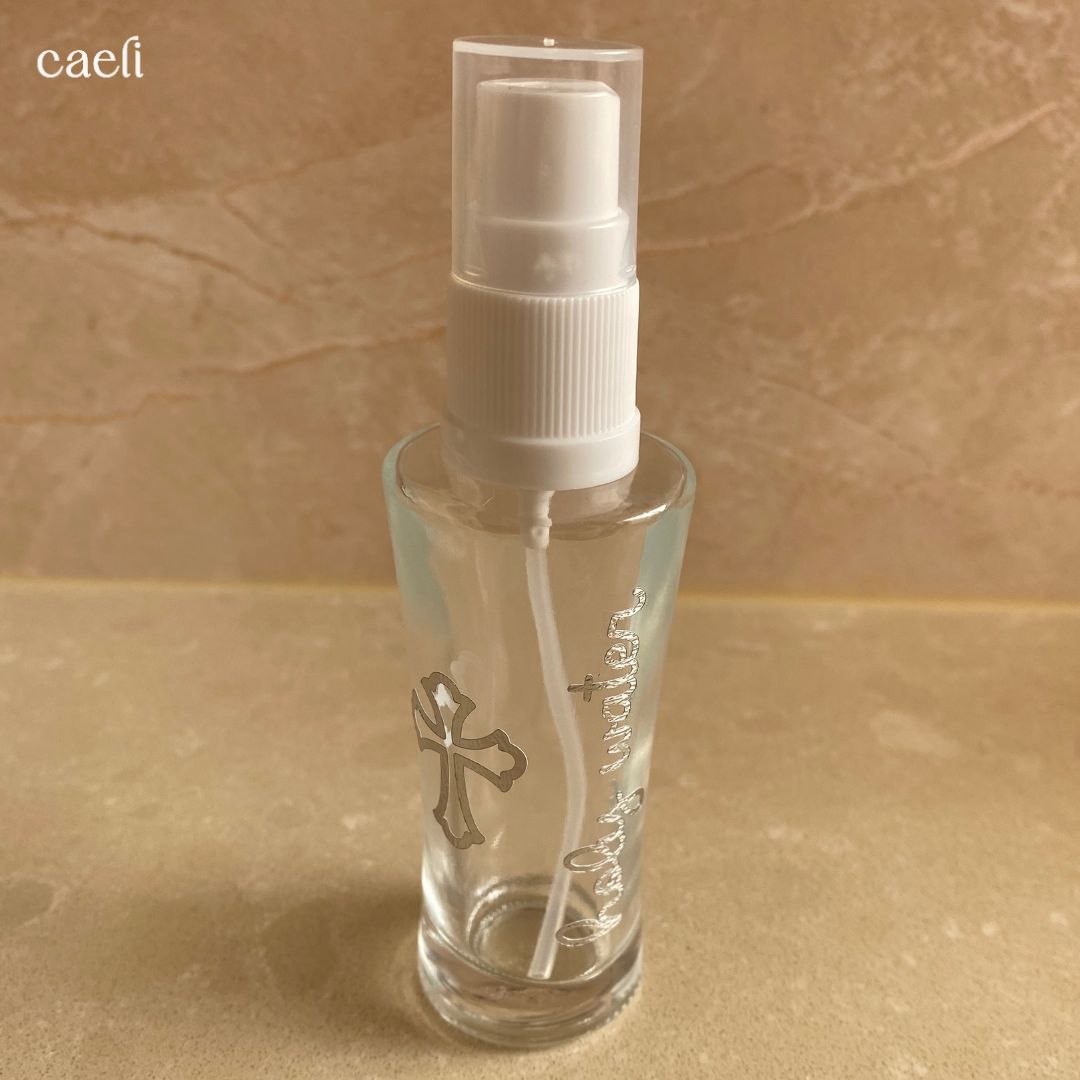 Square or Round Catholic Holy Water Bottles and Spritzers | Sacred Holy Water Containers for Blessings, Protection, & Prayer