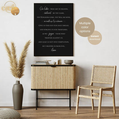 Our Father Prayer | Wall Art | Printable Prayer Card