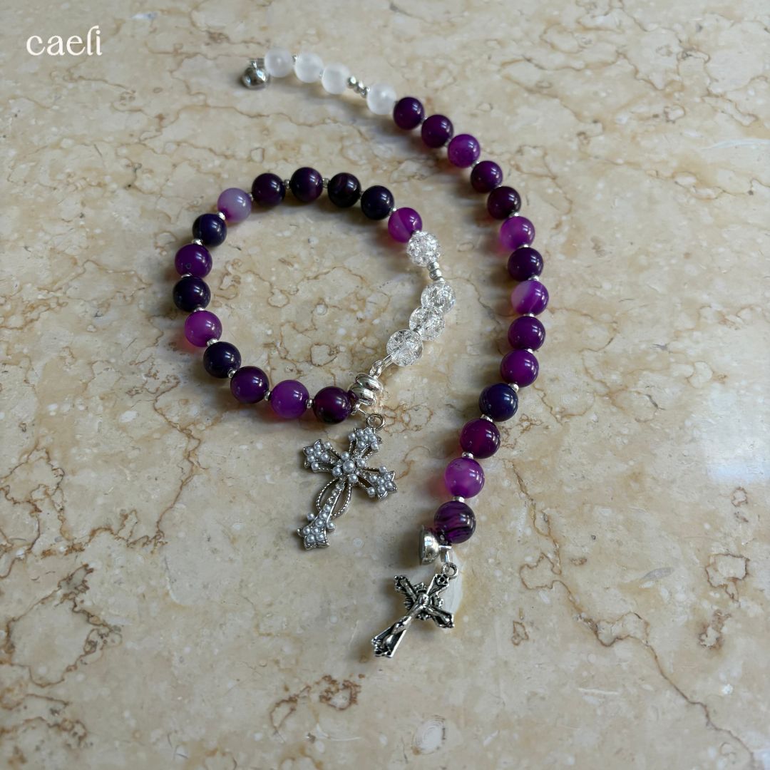 Via Crucis Stations of the Cross "Rosary" Meditation Bracelet | 2 styles available