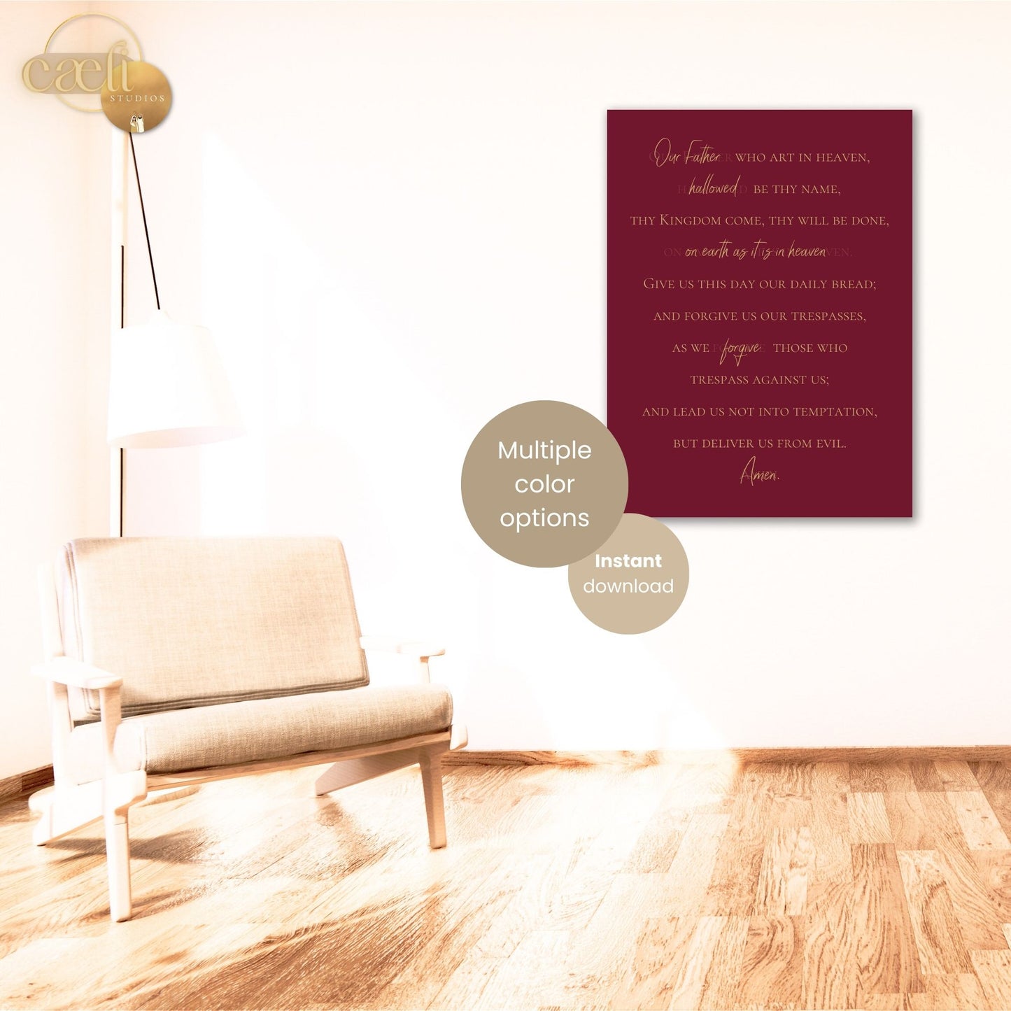 Our Father Prayer | Wall Art | Printable Prayer Card