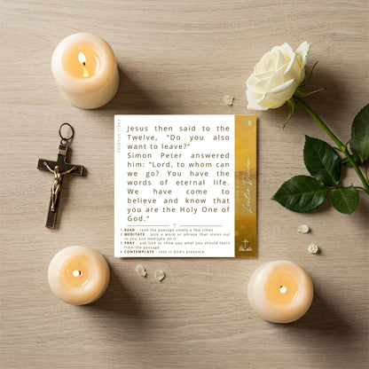 Pocket Prayers - Lectio Divina Scripture Set | Devotional with 30 Verses and Guide