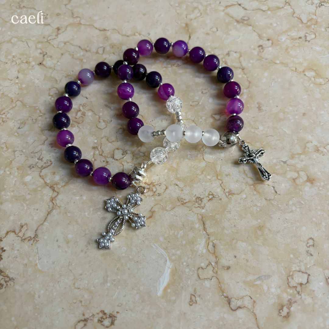 Via Crucis Stations of the Cross "Rosary" Meditation Bracelet | 2 styles available