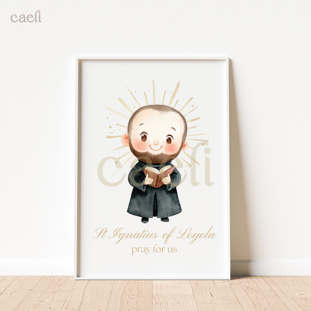 Holy Heroes Cartoon Saints Wall Art | Pick your favourite Saint! | A4 Wall Art