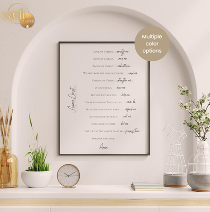 Anima Christi Prayer | Wall Art | Printable Prayer Card