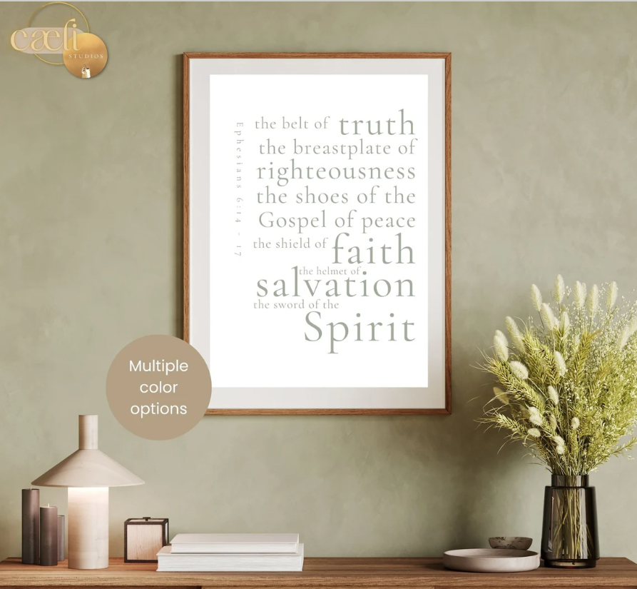 Armour of God | Ephesians 6 | Scripture Verse | Wall Art