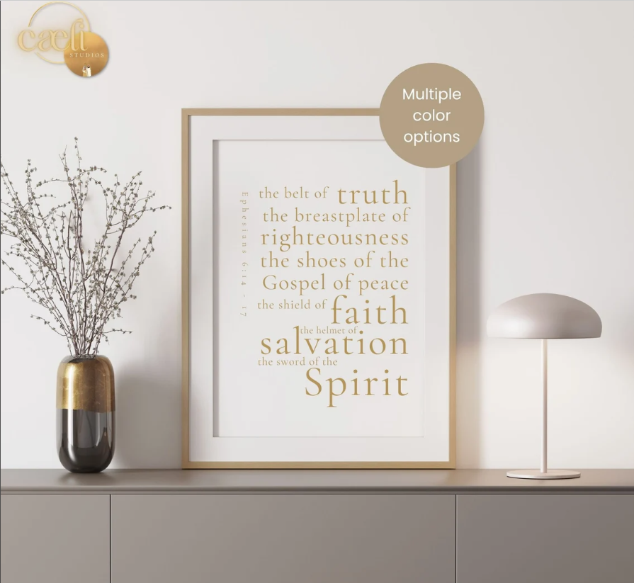 Armour of God | Ephesians 6 | Scripture Verse | Wall Art