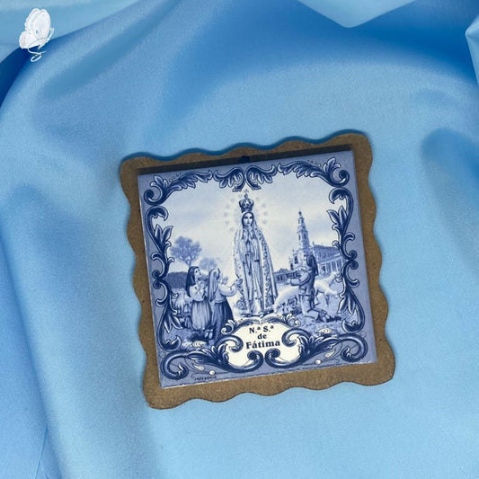 Portugal Drop: Azulejo-Style Tile – Our Lady of Fatima