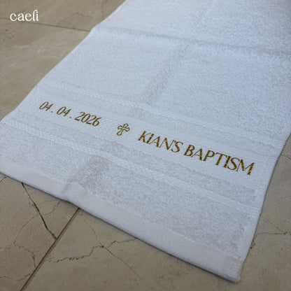 Personalised Baptism Towel | Christening Towel | RCIA Gift