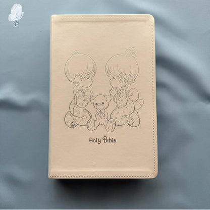 NRSVCE Precious Moments Bible White (Imitation Leather)