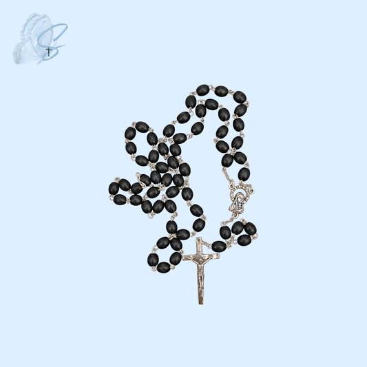Wooden Rosary | Black or Dark Burgundy