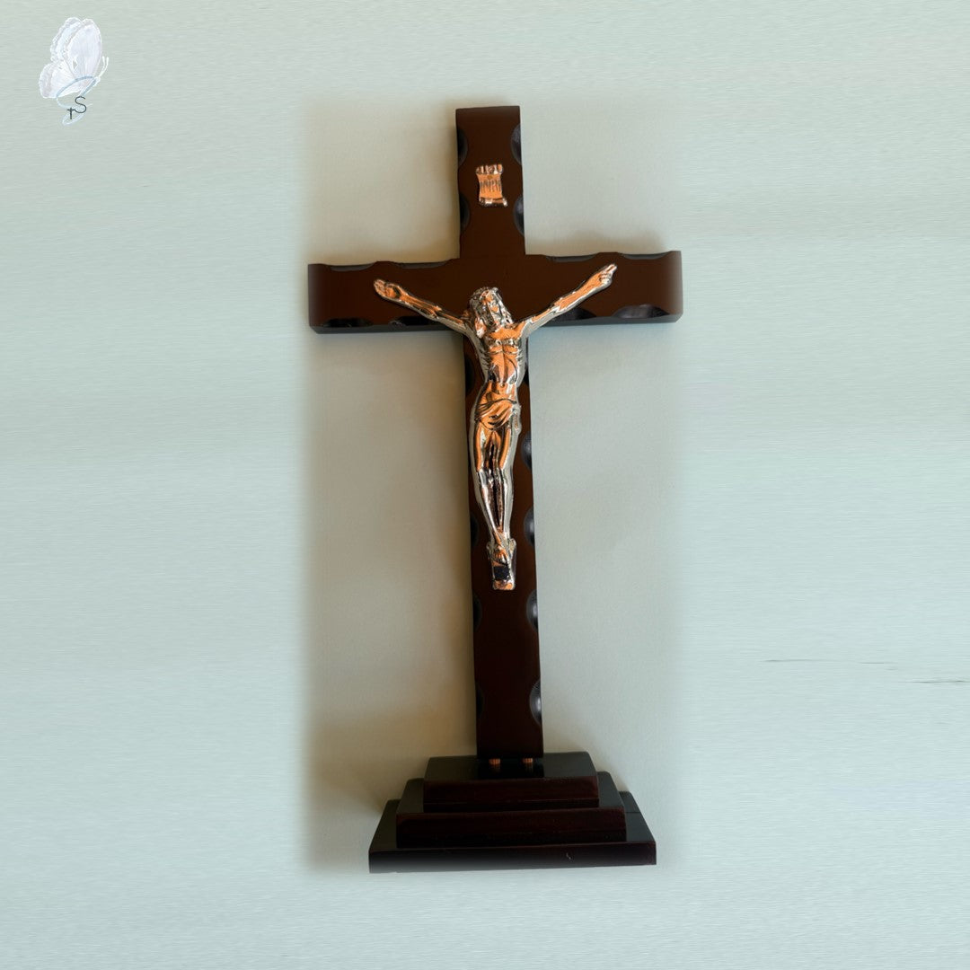 Wooden Crucifix with Base