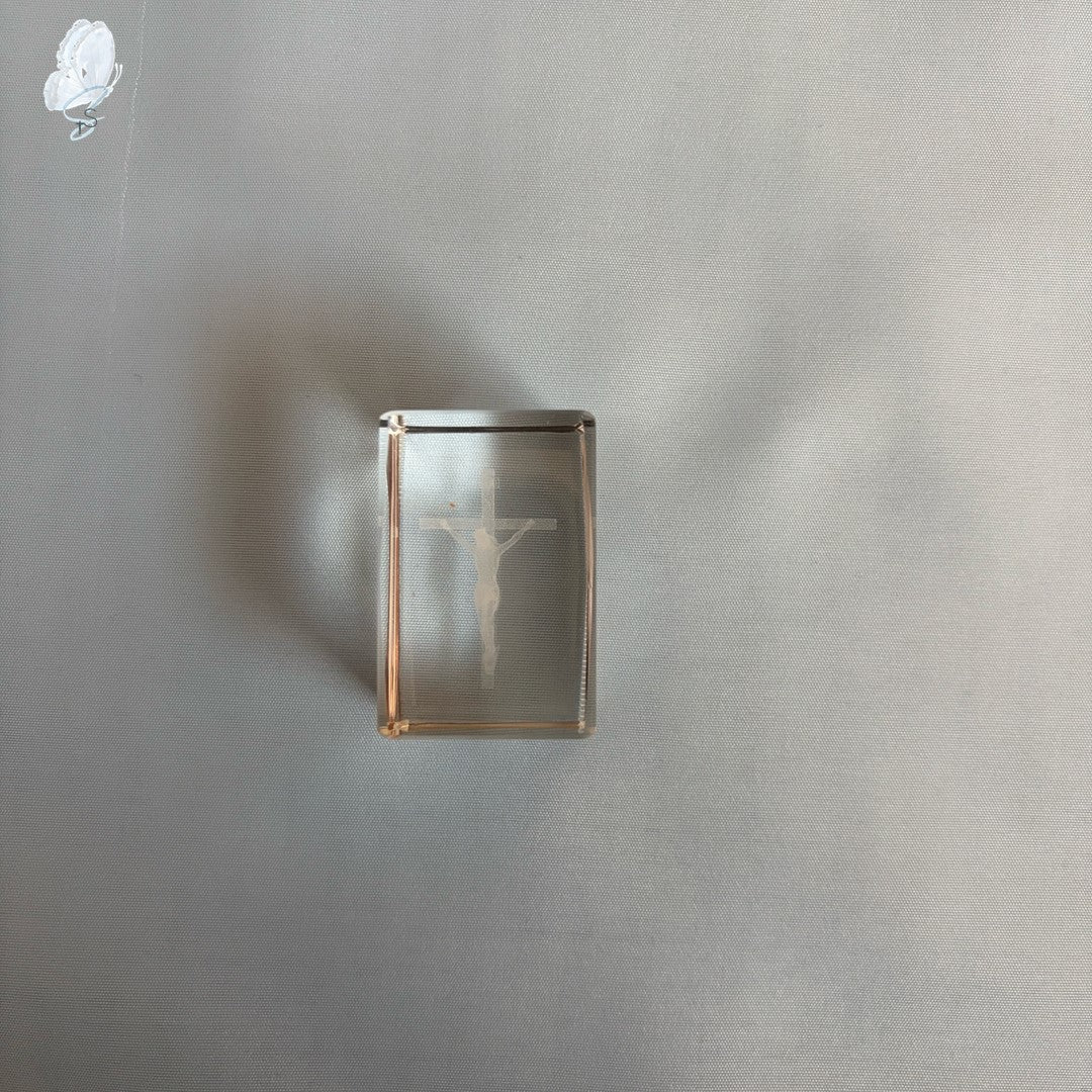 Bubblegram | Clear Resin Crucifix Ornament