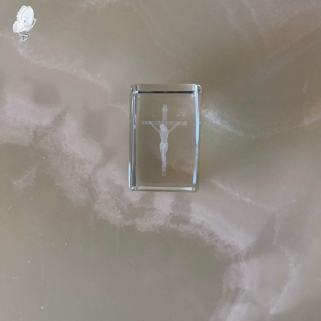 Bubblegram | Clear Resin Crucifix Ornament