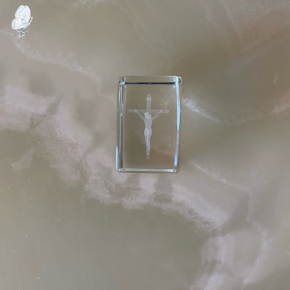 Bubblegram | Clear Resin Crucifix Ornament
